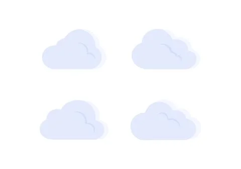 Cloud vector isolated on white background ep224 イラスト素材
