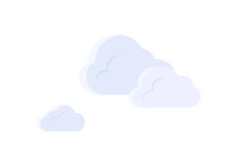 Cloud vector isolated on white background ep225 Stock Illustration