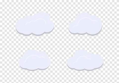 Cloud vectors isolated on transparency background ep94 Stock Illustration