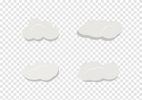 Cloud vectors isolated on transparency background ep86 Stock Illustration
