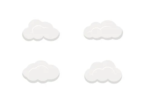 Cloud vectors isolated on white background ep90 Stock Illustration