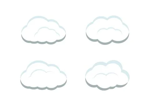 Cloud vectors isolated on white background ep97 Illustrazione stock