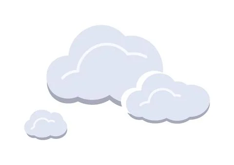 Cloud vectors isolated on white background ep100 Stock Illustration