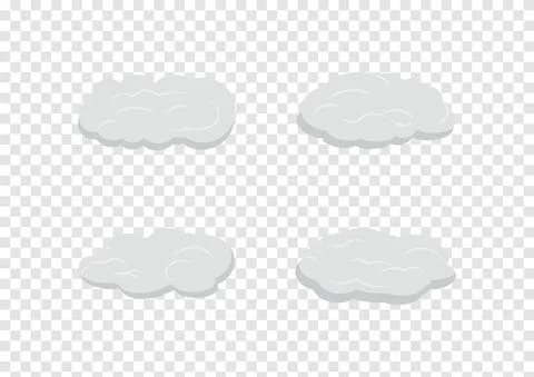 Cloud vectors isolated on white background ep115 Stock Illustration
