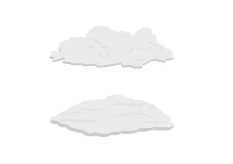 Cloud vectors isolated on white background ep115 Stock Illustration