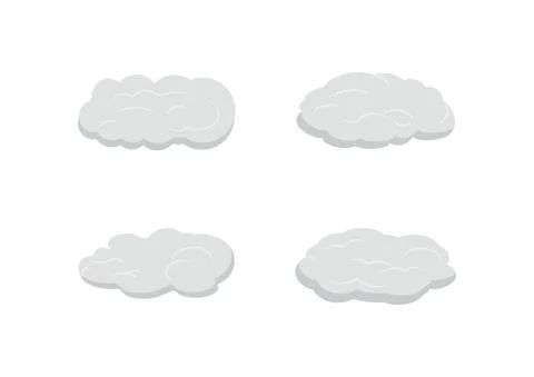 Cloud vectors isolated on white background ep116 Stock Illustration
