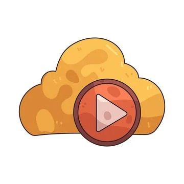 Cloud video illustration Stock Illustration