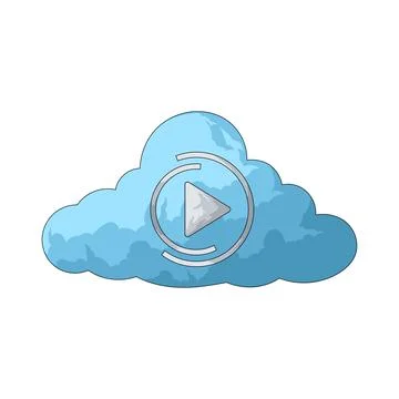 Cloud video illustration 库存插图