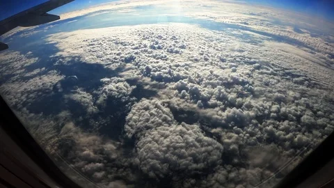 Cloud view from airplane window [4K60p] Stock-Footage 127133057