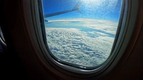 Cloud view from airplane window [4K60p] Stock-Footage 127133173