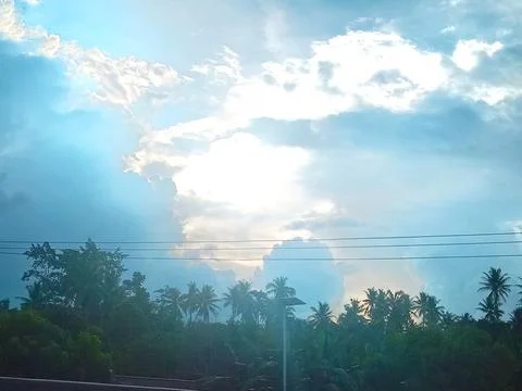 Cloud view during the day Stock Photos