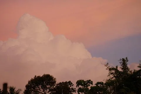 Cloud view at sunset Stock Photos