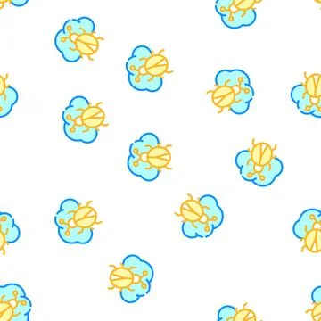 Cloud virus color icon vector symbol illustration 스톡 일러스트