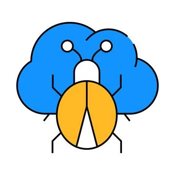 Cloud virus vector symbol illustration icon color illustration イラスト素材