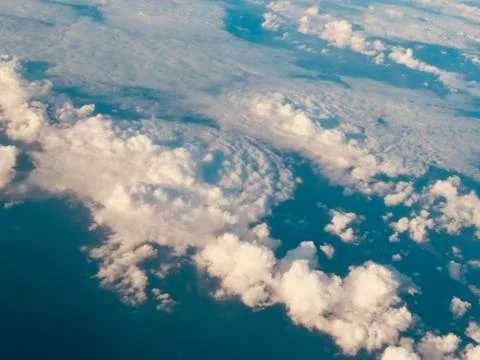 Cloud vortex from above Foto stock