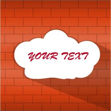 Cloud on the wall Stock Illustration