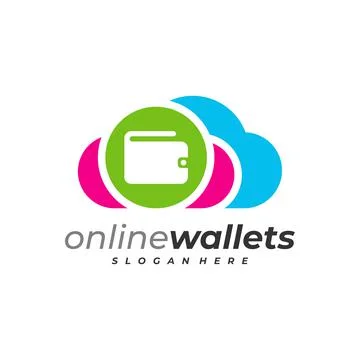 Cloud Wallets logo vector template, Creative Wallets logo design concepts Illustrazione stock