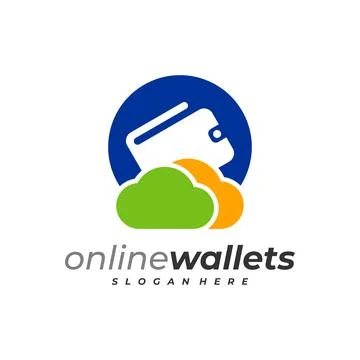 Cloud Wallets logo vector template, Creative Wallets logo design concepts Illustrazione stock