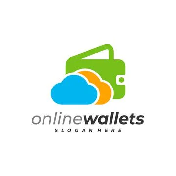 Cloud Wallets logo vector template, Creative Wallets logo design concepts Illustrazione stock
