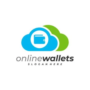 Cloud Wallets logo vector template, Creative Wallets logo design concepts Illustrazione stock
