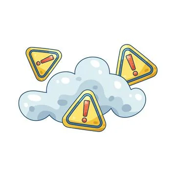 Cloud warning Illustrazione stock
