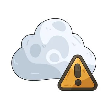 Cloud warning illustration Stock Illustration