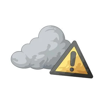 Cloud warning illustration 库存插图