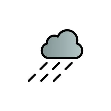 Cloud, water color gradient vector icon Illustrazione stock