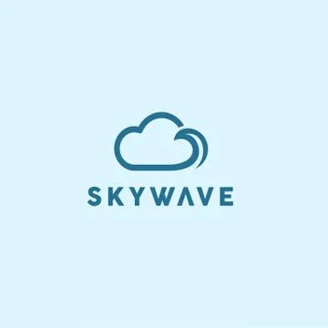Cloud Wave Logo Design Stock Illustration