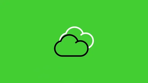 Cloud weather animated icon on green screen background Stock Footage 314731558