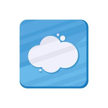 Cloud weather app button Illustrazione stock