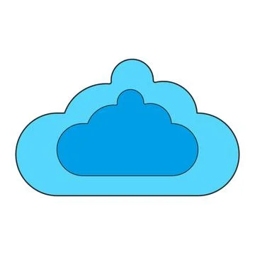Cloud weather flat design weather on isolated white background Stock Illustration