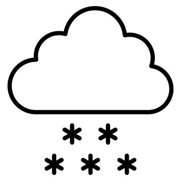 Cloud weather linear icon Stock Illustration