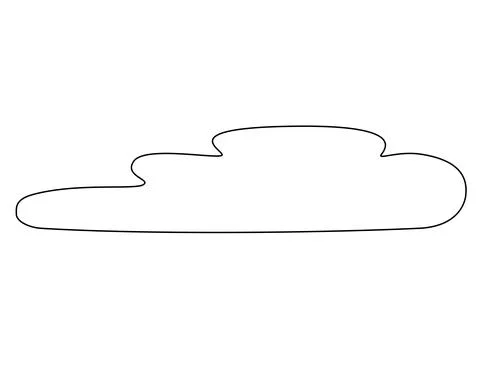 Cloud, weather phenomenon sign - vector linear picture with editable outline Stock Illustration