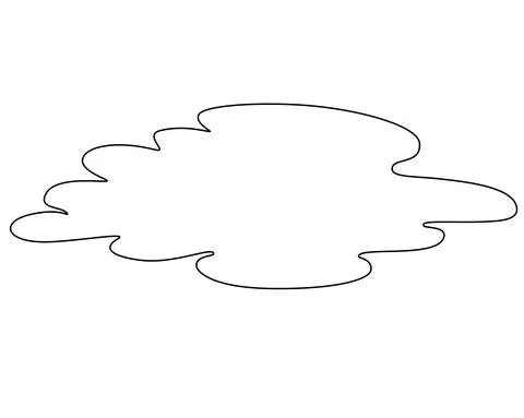 Cloud, weather phenomenon sign - vector linear picture with editable outline Stock Illustration