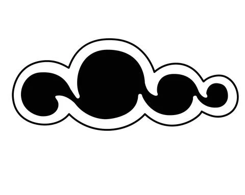 Cloud, weather phenomenon - vector silhouette illustration for logo or pictogram Stock Illustration
