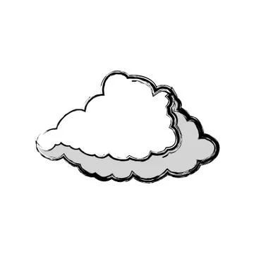 Cloud weather symbol Stock Illustration
