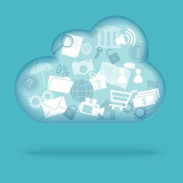 Cloud of web  icons Stock Illustration