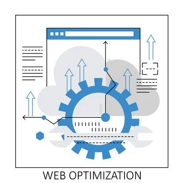 Cloud web optimization Stock Illustration
