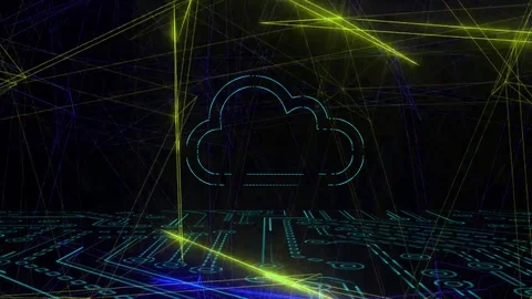 Cloud web technology, data storage concept Stock Footage 87110796