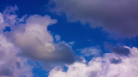 Cloud white and gray. Clouds against the blue sky. Video stock 205468146