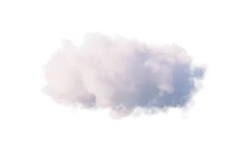 Cloud on the white background, 3d rendering. Illustrazione stock