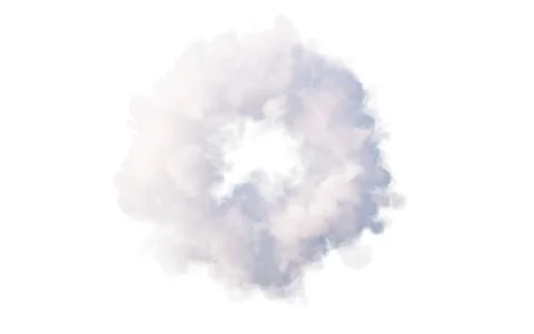Cloud on the white background, 3d rendering. Illustrazione stock