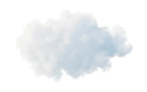 Cloud on white background, 3d rendering. イラスト素材