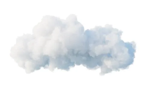 Cloud on white background, 3d rendering. Illustrazione stock