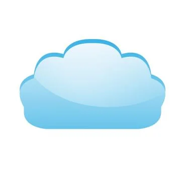 Cloud on a white background Stock Illustration
