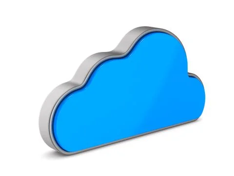 Cloud on white background. Isolated 3D illustration Stock Illustration