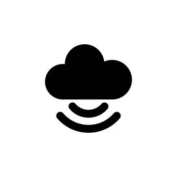 Cloud WIFI Flat Vector Icon Cloud WIFI flat vector icon. Simple solid symb... Stock Photos