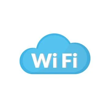 Cloud WiFi icon is basic vector icon, EPS10 Stock Illustration