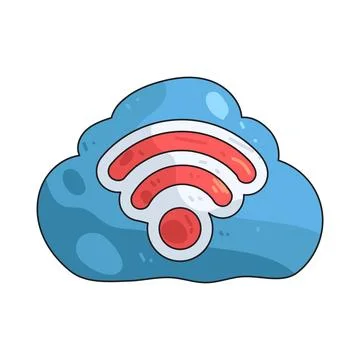 Cloud wifi illustration イラスト素材